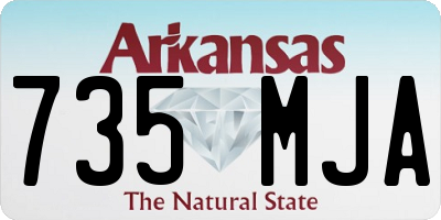 AR license plate 735MJA