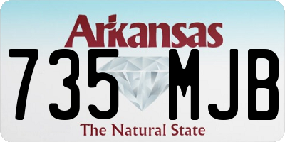 AR license plate 735MJB