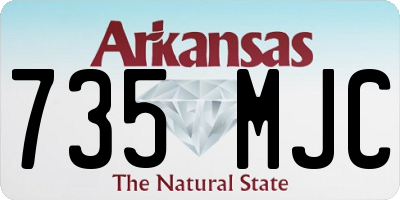 AR license plate 735MJC