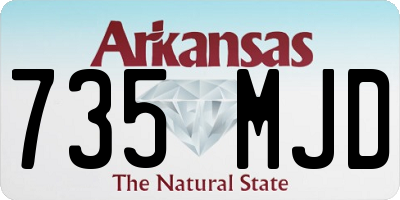 AR license plate 735MJD