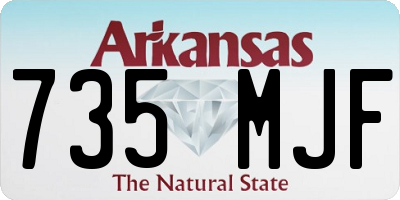 AR license plate 735MJF