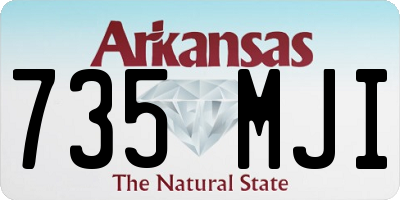AR license plate 735MJI