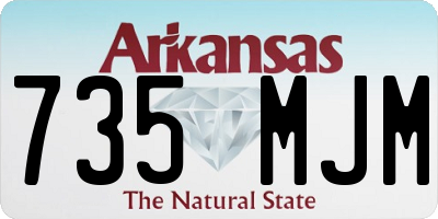 AR license plate 735MJM