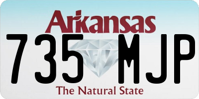 AR license plate 735MJP