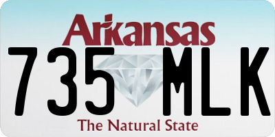 AR license plate 735MLK