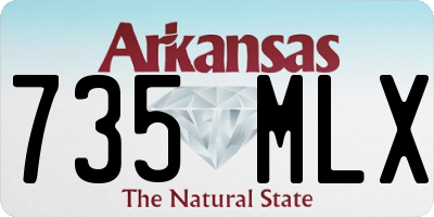 AR license plate 735MLX