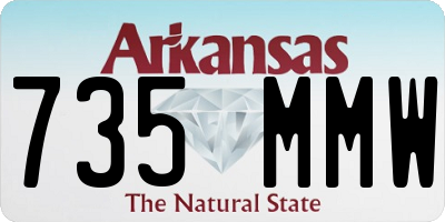 AR license plate 735MMW