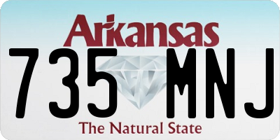 AR license plate 735MNJ