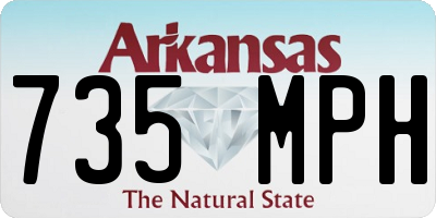 AR license plate 735MPH
