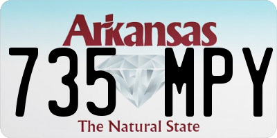 AR license plate 735MPY