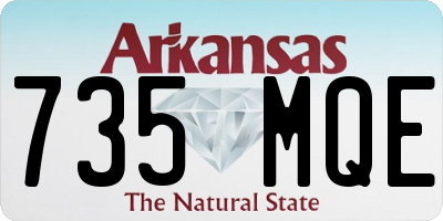 AR license plate 735MQE