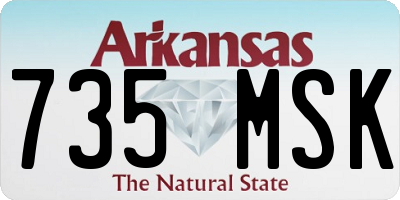 AR license plate 735MSK