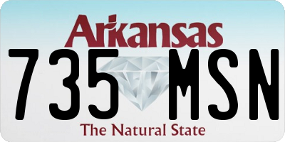 AR license plate 735MSN