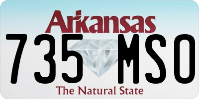 AR license plate 735MSO