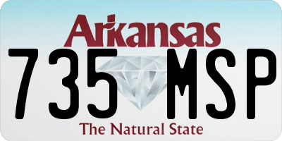 AR license plate 735MSP
