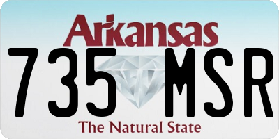 AR license plate 735MSR