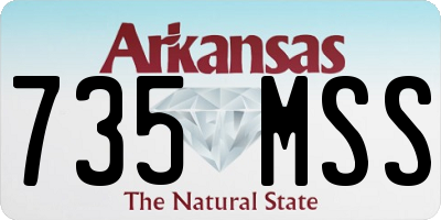 AR license plate 735MSS