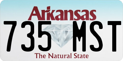AR license plate 735MST
