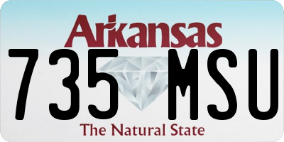 AR license plate 735MSU
