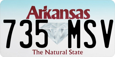 AR license plate 735MSV