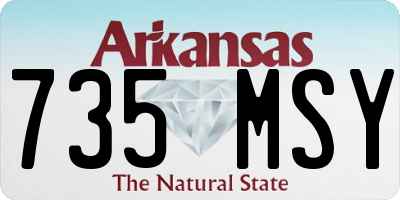 AR license plate 735MSY