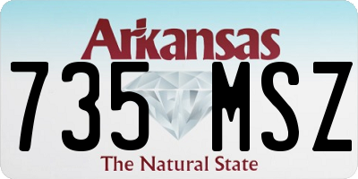 AR license plate 735MSZ