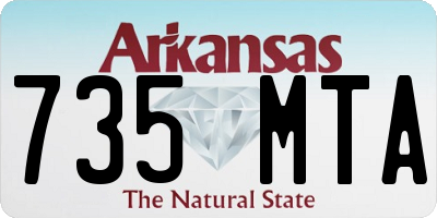 AR license plate 735MTA