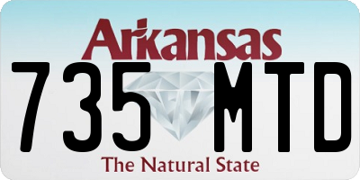 AR license plate 735MTD