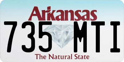 AR license plate 735MTI