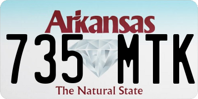 AR license plate 735MTK