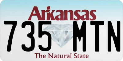 AR license plate 735MTN
