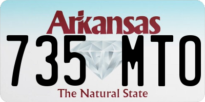 AR license plate 735MTO