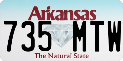 AR license plate 735MTW