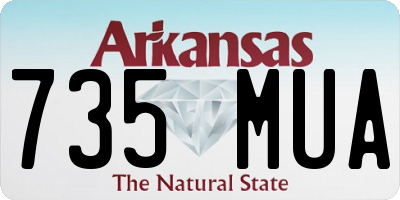 AR license plate 735MUA
