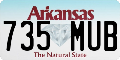 AR license plate 735MUB