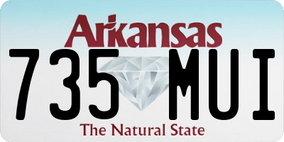AR license plate 735MUI