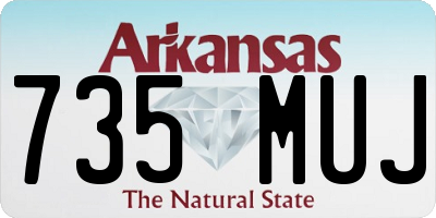 AR license plate 735MUJ