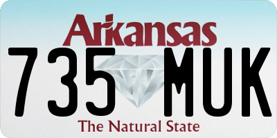 AR license plate 735MUK
