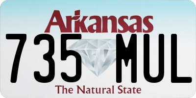AR license plate 735MUL