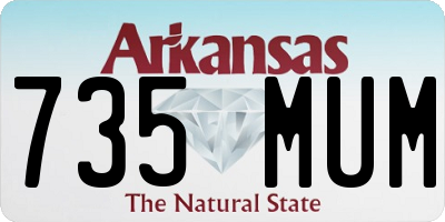 AR license plate 735MUM