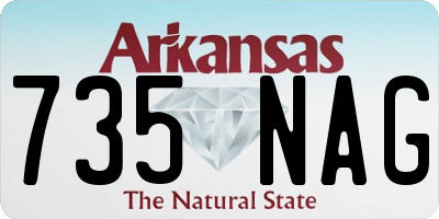 AR license plate 735NAG
