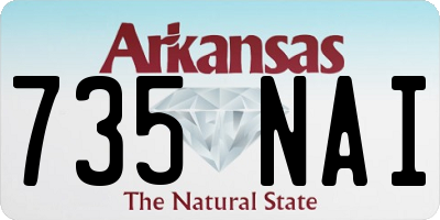 AR license plate 735NAI