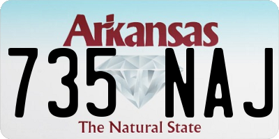 AR license plate 735NAJ