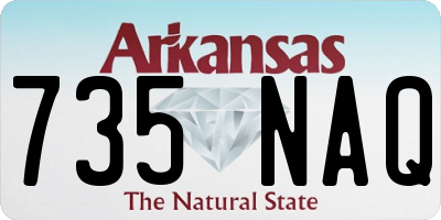 AR license plate 735NAQ