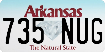 AR license plate 735NUG