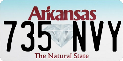 AR license plate 735NVY