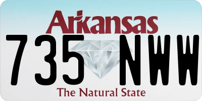 AR license plate 735NWW