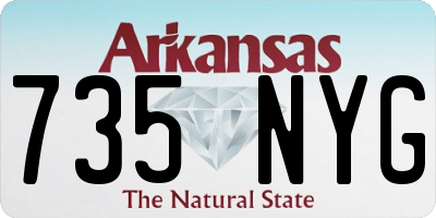 AR license plate 735NYG