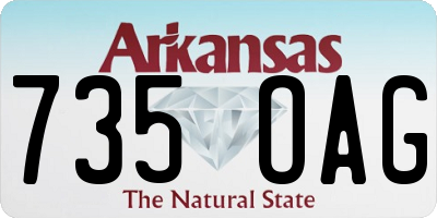 AR license plate 735OAG