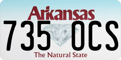 AR license plate 735OCS